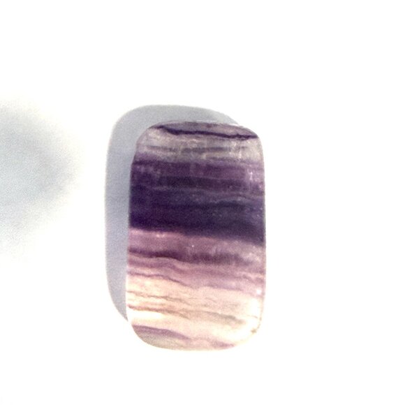 Natural Purple Fluorite Pendant, Large Genuine Gemstone Rectangular Pendant - Picture 4 of 13